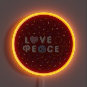 LOVE And PEACE RGB Neon Sign LOVE And PEACE RGB Neon Sign