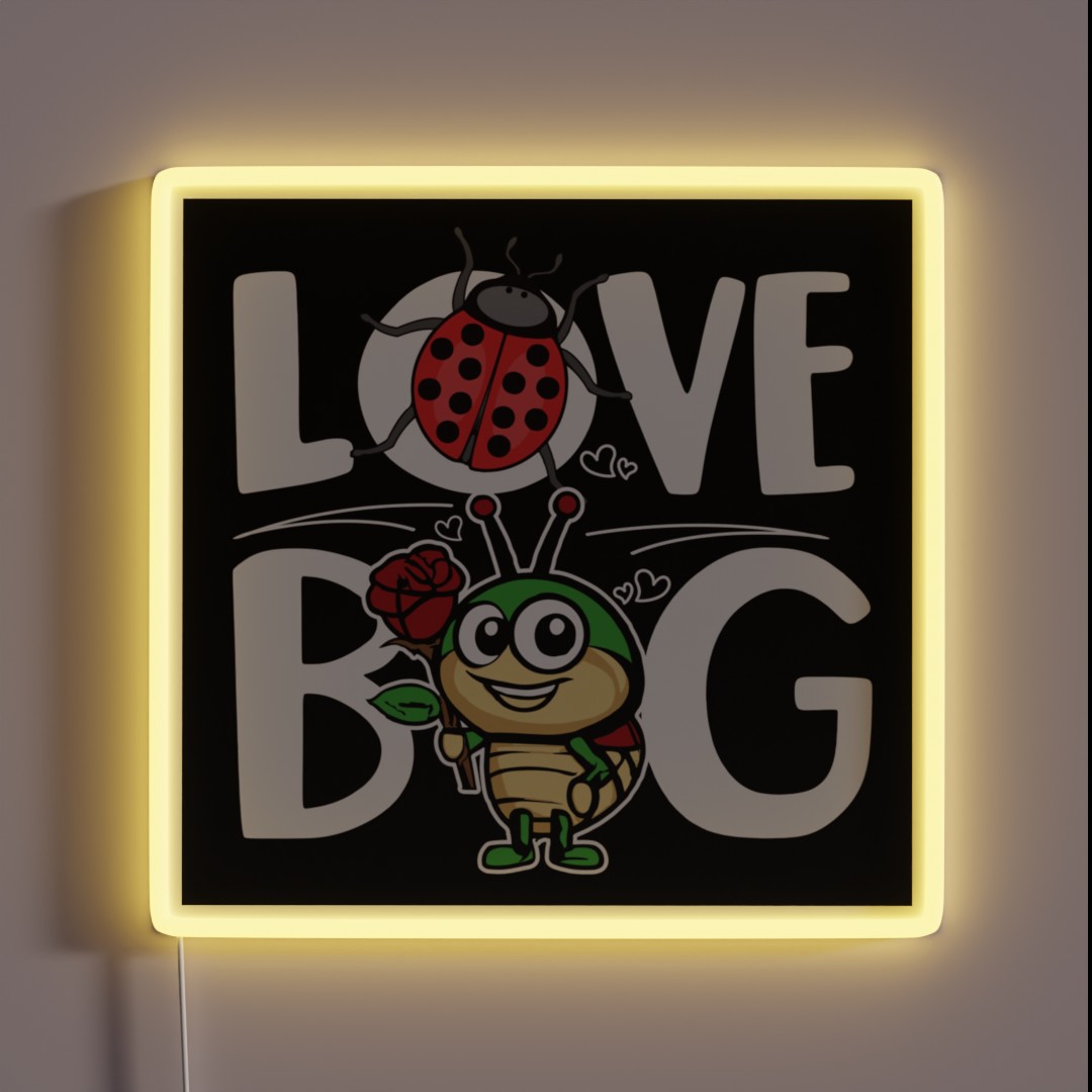 Love Bug Bugs Lover Valentine S Bugs Day Love RGB Neon Sign Love Bug Bugs Lover Valentine S Bugs Day Love RGB Neon Sign