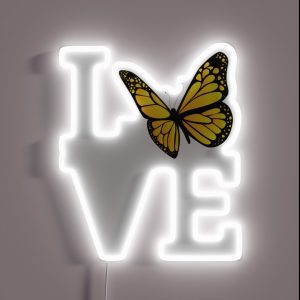 Love Butterfly Insect Nature Lover Gift Monarch Butterfly Gear RGB Neon Sign Love Butterfly Insect Nature Lover Gift Monarch Butterfly Gear RGB Neon Sign