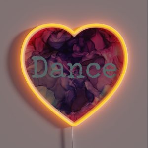 Love Dance Purple Pink And Blue Alcohol Ink Abstract Heart RGB Neon Sign Love Dance Purple Pink And Blue Alcohol Ink Abstract Heart RGB Neon Sign