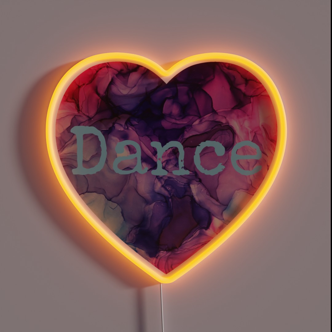 Love Dance Purple Pink And Blue Alcohol Ink RGB Neon Sign Love Dance Purple Pink And Blue Alcohol Ink RGB Neon Sign