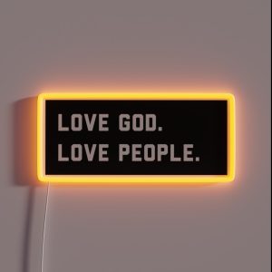Love God Love People Black RGB Neon Sign
