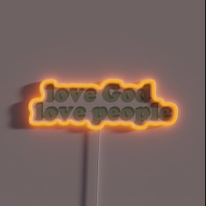 Love God Love People RGB Neon Sign