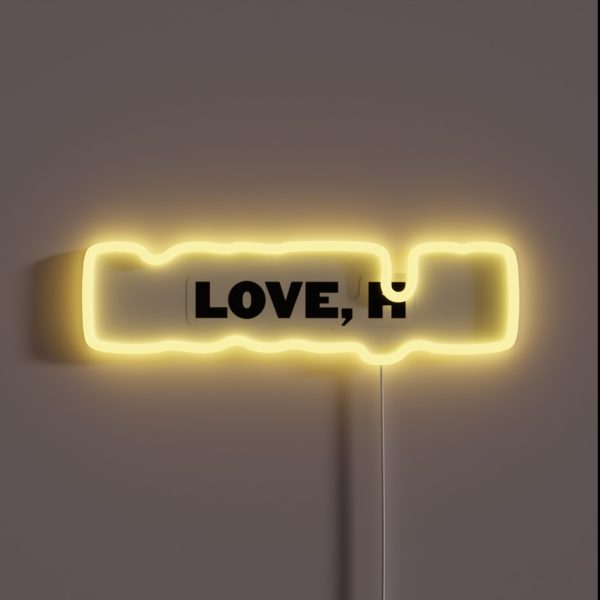 Love H RGB Neon Sign