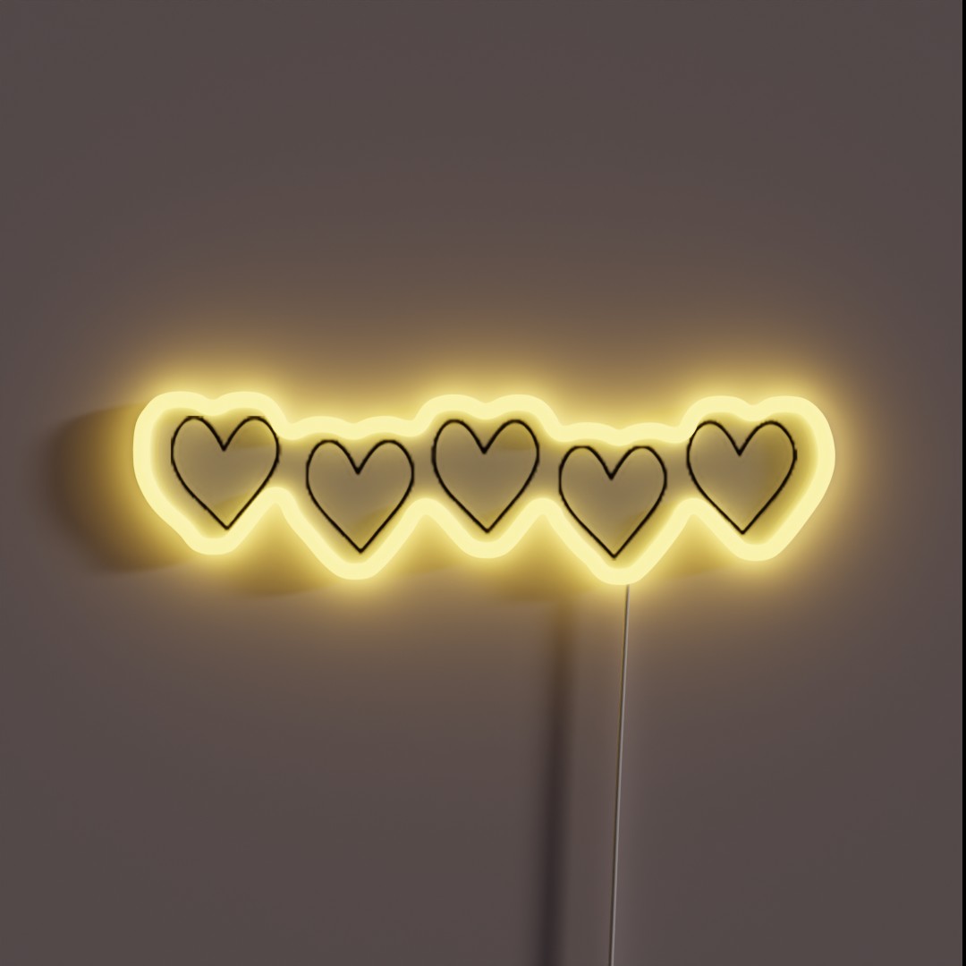 Love Hearts RGB Neon Sign Love Hearts RGB Neon Sign