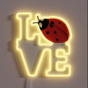 Love Ladybug Insect Nature Lover Bug Gift Ladybug Gear RGB Neon Sign Love Ladybug Insect Nature Lover Bug Gift Ladybug Gear RGB Neon Sign