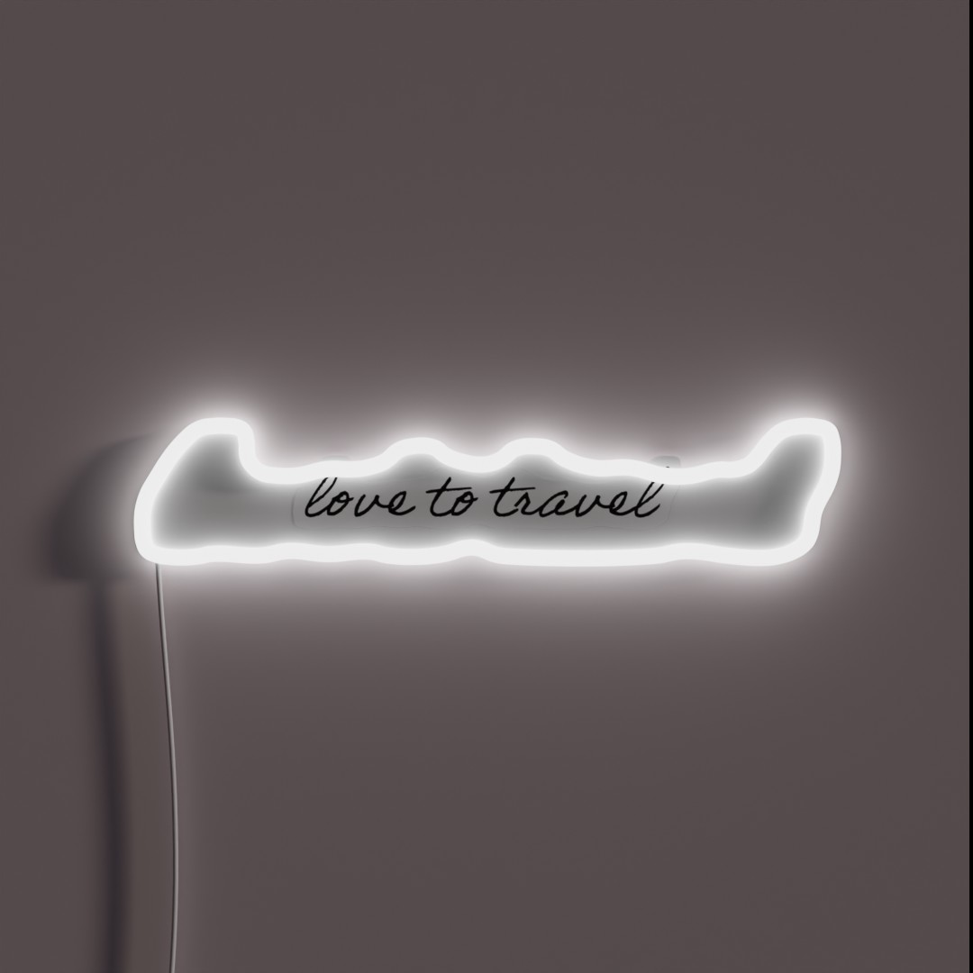 Love To Travel RGB Neon Sign Love To Travel RGB Neon Sign