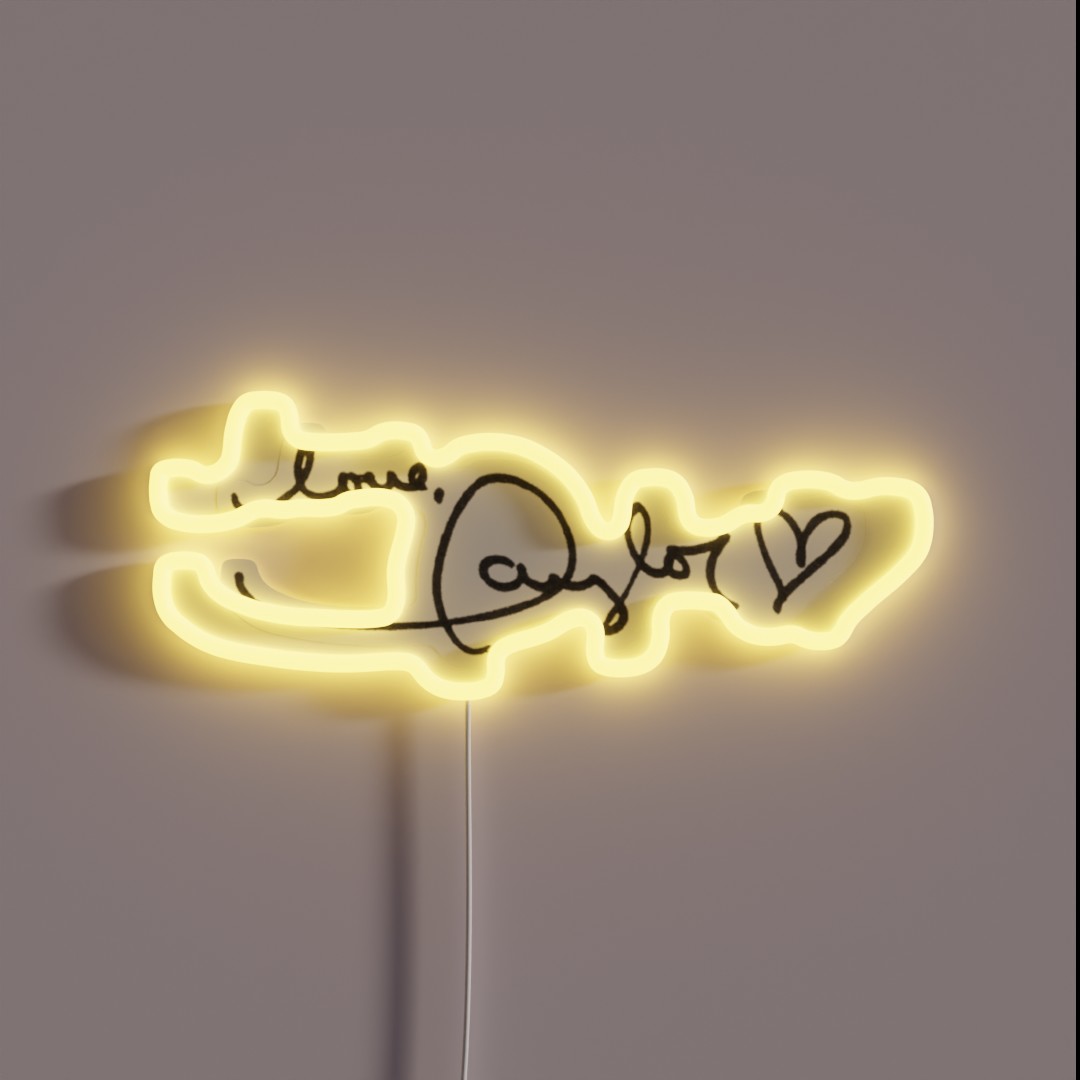Love TS Signature RGB Neon Sign Love TS Signature RGB Neon Sign