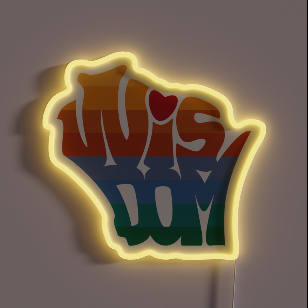 Love Wisconsin Wisdom Sunset Sunrise Water RGB Neon Sign Love Wisconsin Wisdom Sunset Sunrise Water RGB Neon Sign