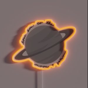 Love You To The Moon And Saturn Taylor Swift Seven RGB Neon Sign