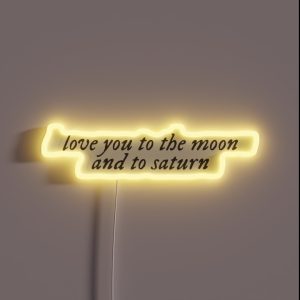Love You To The Moon And To Saturn RGB Neon Sign