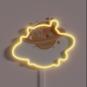 Love You To The Moon And To Saturn RGB Neon Sign Love You To The Moon And To Saturn RGB Neon Sign