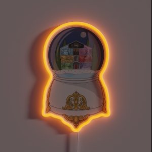 Lover House Snow Globe RGB Neon Sign