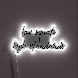 Low Squats High Standards RGB Neon Sign