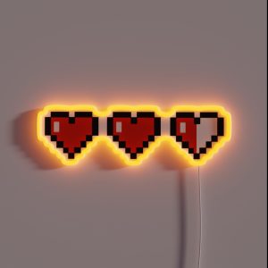 LOZ Hearts RGB Neon Sign