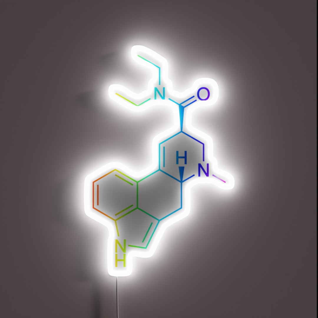 LSD Molecule Psychedelic RGB Neon Sign LSD Molecule Psychedelic RGB Neon Sign