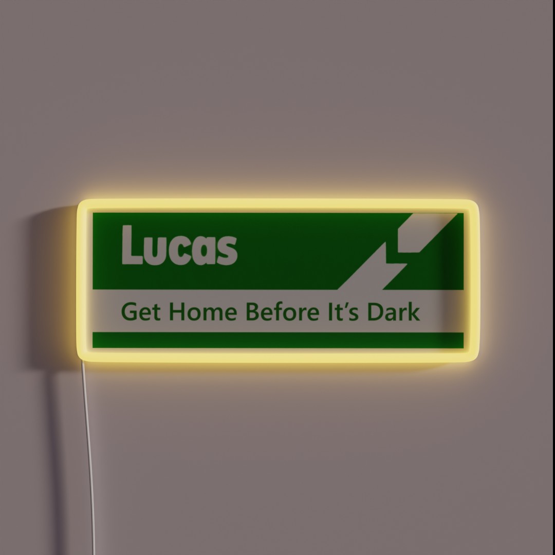 Lucas Electrics Get Home Before It S Dark RGB Neon Sign Lucas Electrics Get Home Before It S Dark RGB Neon Sign