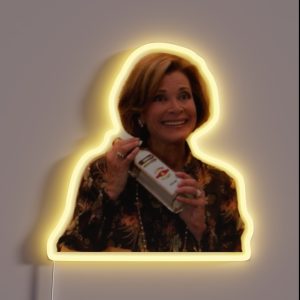 Lucille Bluth Smiling Holding Vodka RGB Neon Sign