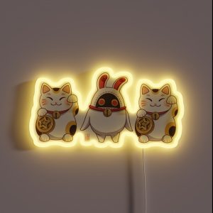 Luckyboo Bangboo Zenless Zone Zero Print Wall Art Photo Mihoyo RGB Neon Sign