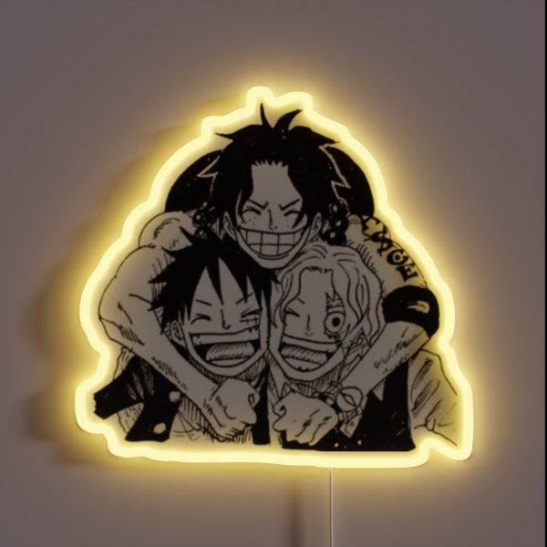 Luffy Ace Sabo RGB Neon Sign