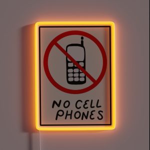 Luke S No Cell Phones Pattern Coffee Diner Pack RGB Neon Sign