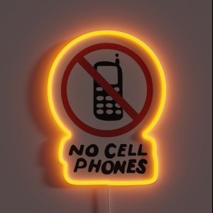 Lukes No Cell Phones Sign RGB Neon Sign Lukes No Cell Phones Sign RGB Neon Sign
