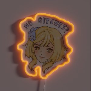 Lumine Genshin Impact No Bitches Meme RGB Neon Sign Lumine Genshin Impact No Bitches Meme RGB Neon Sign