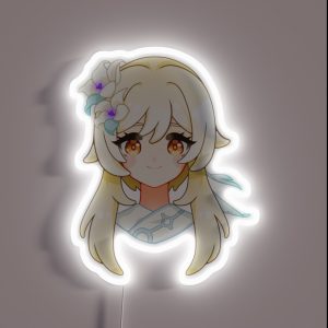 Lumine Traveler Electro Genshin Impact Purple RGB Neon Sign