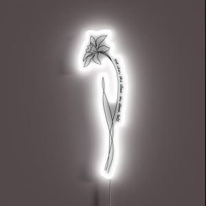 Lumineers Flower Line Art RGB Neon Sign