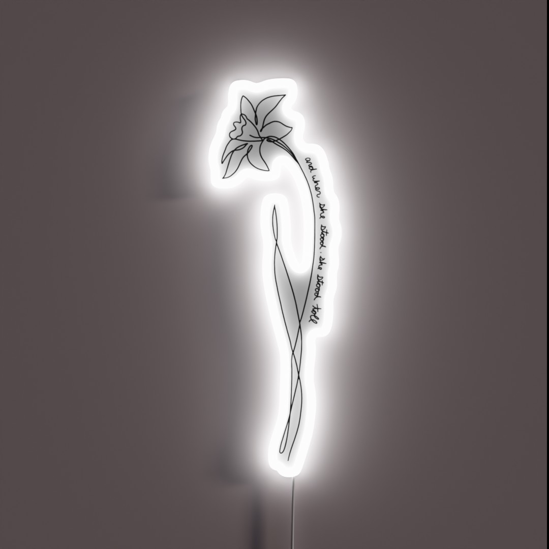 Lumineers Flower Line Art RGB Neon Sign Lumineers Flower Line Art RGB Neon Sign