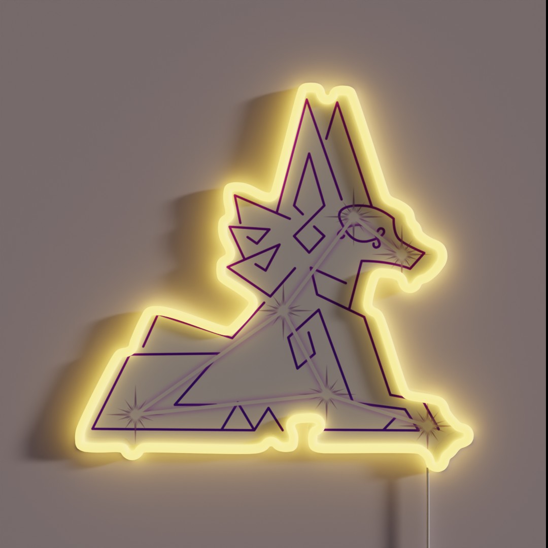 Lupus Aureus Constellation RGB Neon Sign Lupus Aureus Constellation RGB Neon Sign