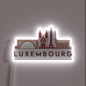 Luxembourg Cityscape RGB Neon Sign