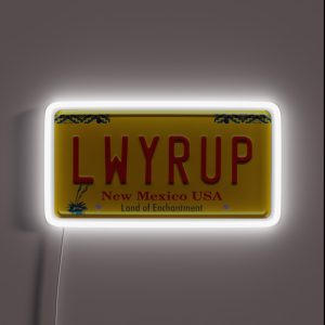 LWYRUP Better Call Saul Goodman Breaking Bad License Plate RGB Neon Sign LWYRUP Better Call Saul Goodman Breaking Bad License Plate RGB Neon Sign