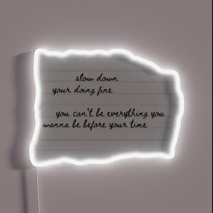 Lyrics From The Song Vienna RGB Neon Sign