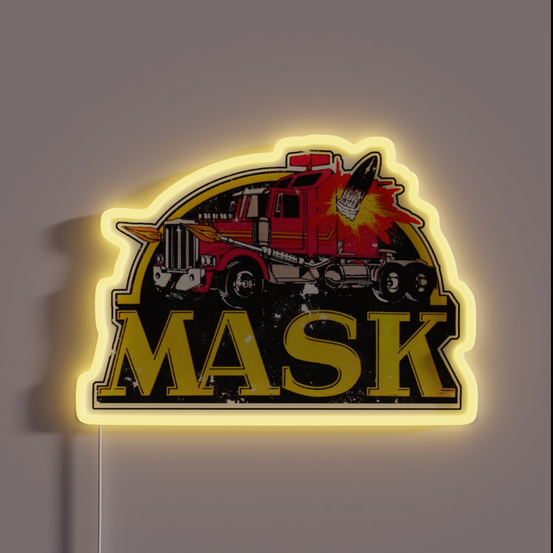 M A S K 80 S Toys RGB Neon Sign M A S K 80 S Toys RGB Neon Sign