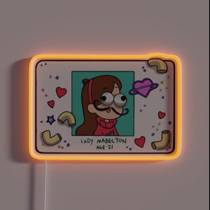 Mabel Pines Lady Mabelton Fake ID Card Replica RGB Neon Sign