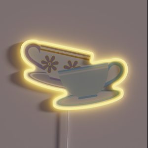 Mad Tea Party Teacups Purple And Blue RGB Neon Sign