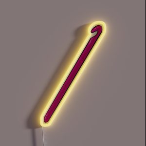 Magenta Crochet Hook RGB Neon Sign