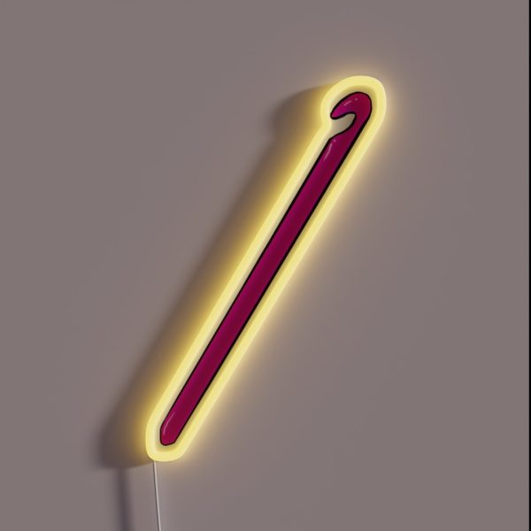 Magenta Crochet Hook RGB Neon Sign