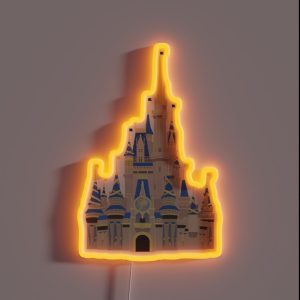 Magic Kingdom 50th Celebration Castle RGB Neon Sign