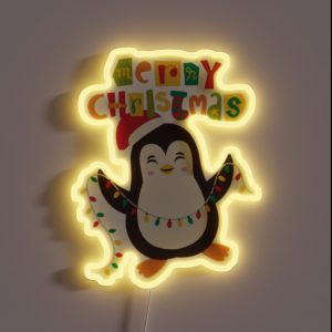 Magical Christmas With Unique Penguin Designs RGB Neon Sign Magical Christmas With Unique Penguin Designs RGB Neon Sign