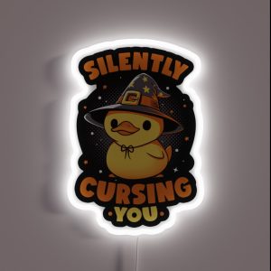 Magical Cursing Duck Kawaii Animal RGB Neon Sign Magical Cursing Duck Kawaii Animal RGB Neon Sign