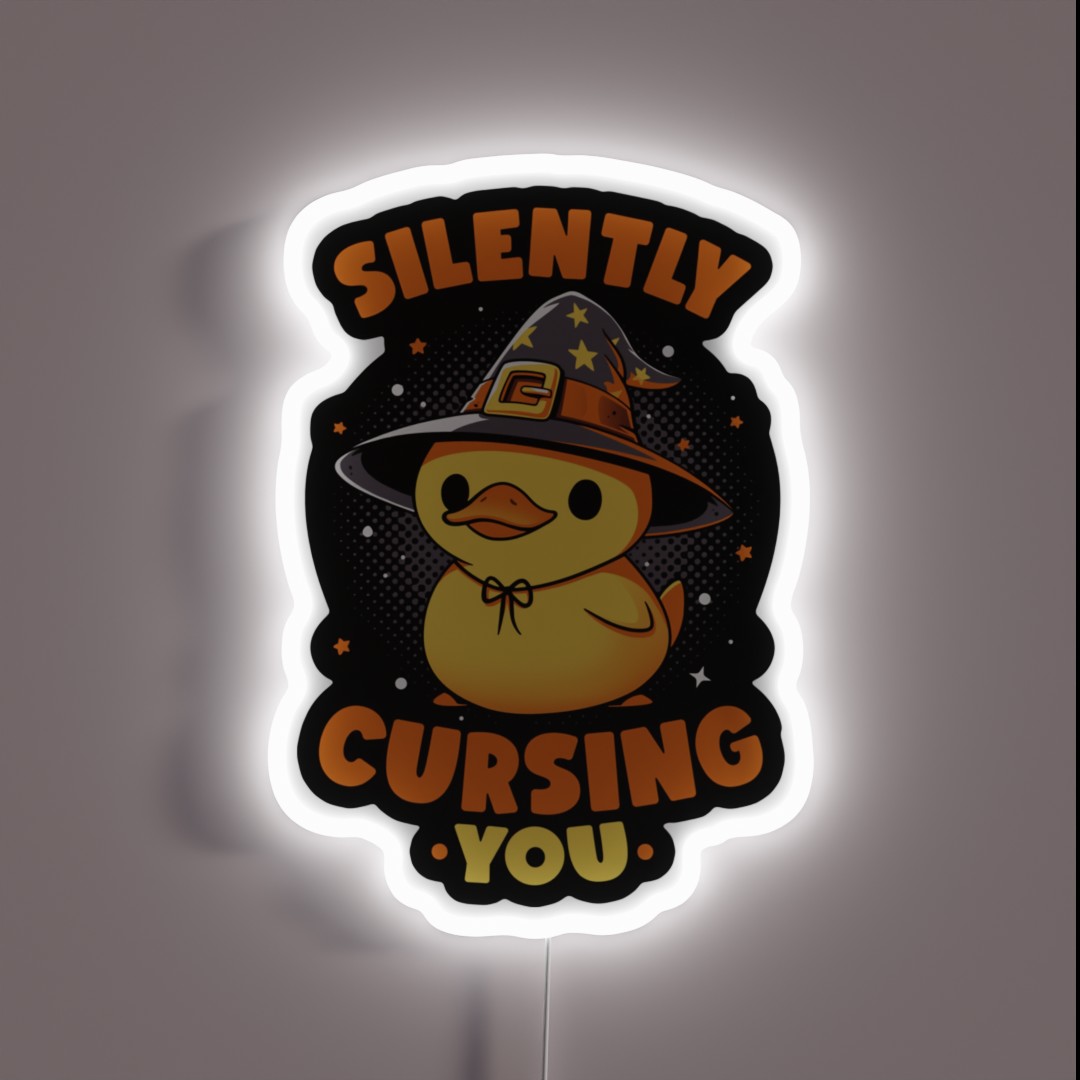 Magical Cursing Duck Kawaii Animal RGB Neon Sign Magical Cursing Duck Kawaii Animal RGB Neon Sign