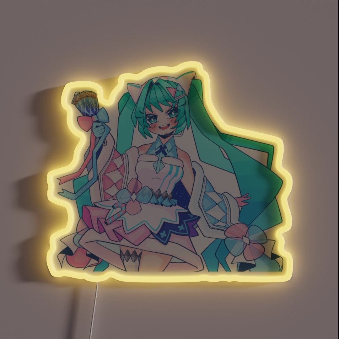 Magical Mirai 2020 Hatsune Miku Vocaloid RGB Neon Sign Magical Mirai 2020 Hatsune Miku Vocaloid RGB Neon Sign