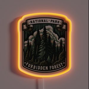 Magical National Park Forbidden Forest RGB Neon Sign