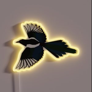 Magpie Geometric Art RGB Neon Sign