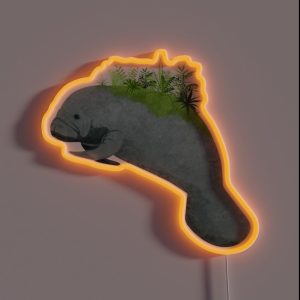 Majestic Sea Cow RGB Neon Sign