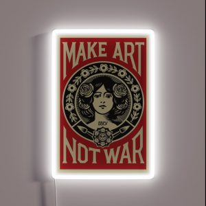 Make Art Not War RGB Neon Sign Make Art Not War RGB Neon Sign