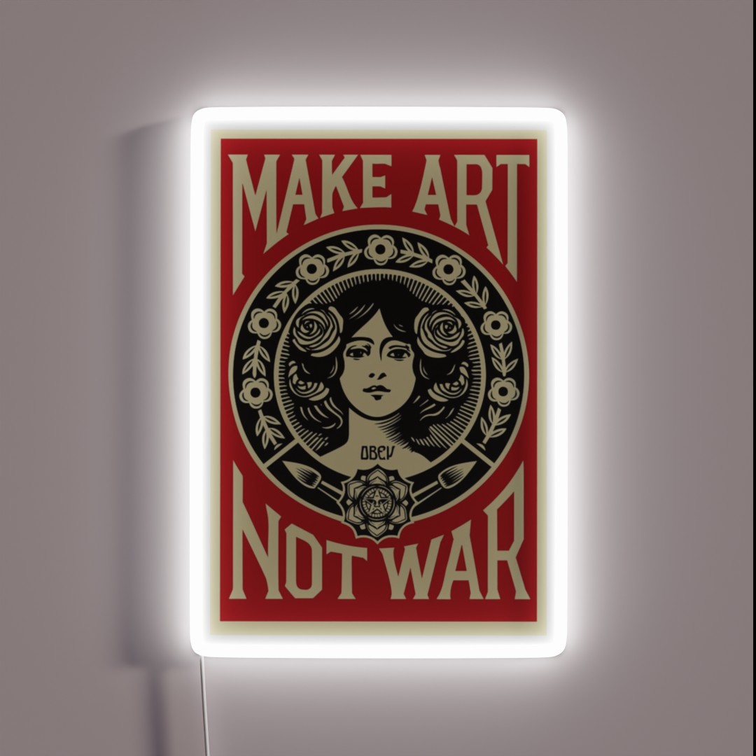 Make Art Not War RGB Neon Sign Make Art Not War RGB Neon Sign