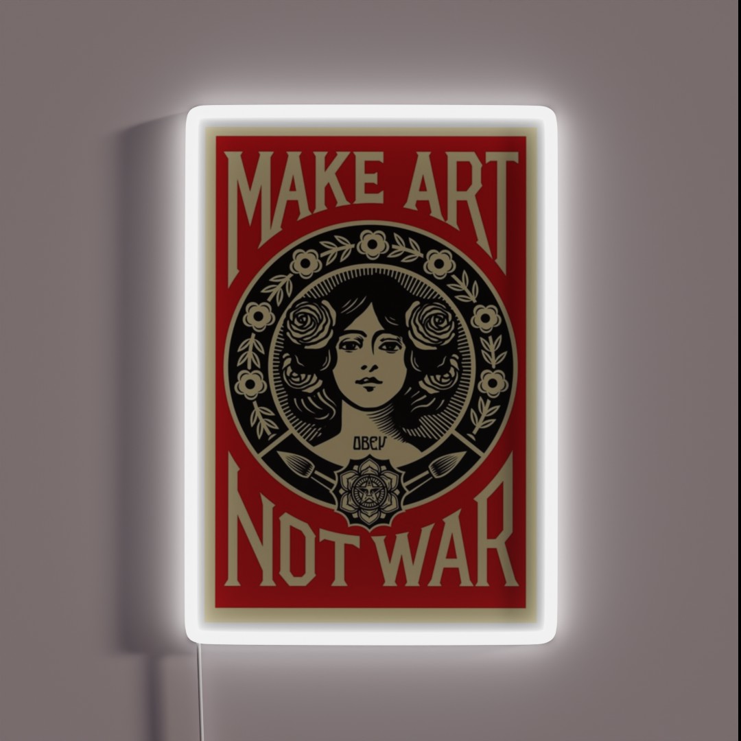 Make Art Not War RGB Neon Sign Make Art Not War RGB Neon Sign